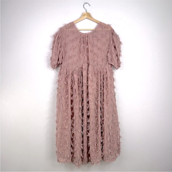 Sister Jane Dresses & Skirts - Sister Janes Fluffy Midi Dress Size Small Pink Boho Festival